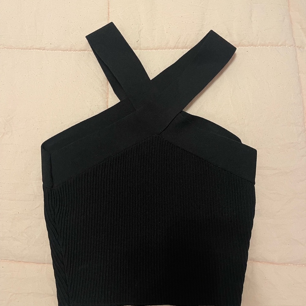 Aritzia Black Cross-Strap Women's Top